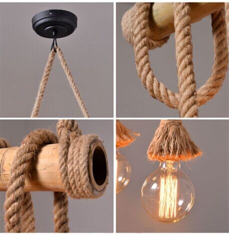 Candelabru Retro Rope 2, 2 surse de iluminare